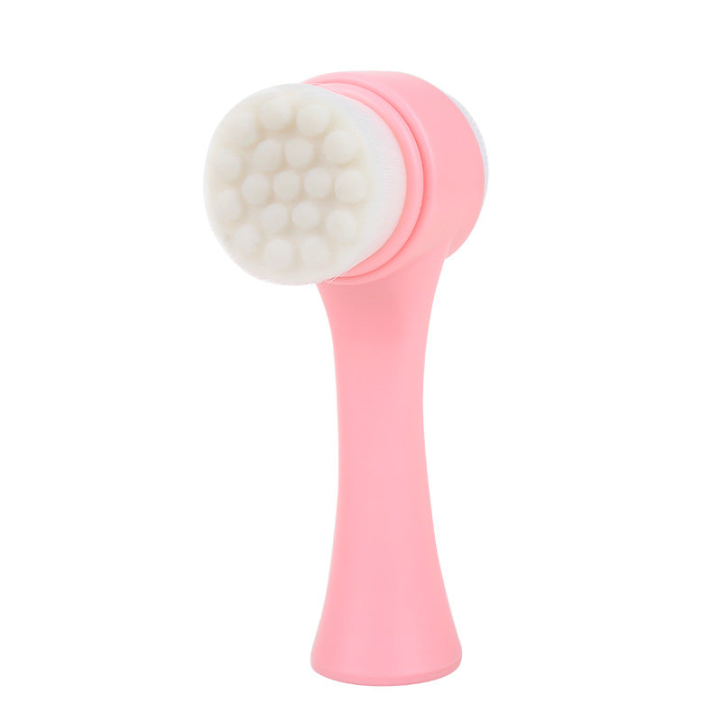 Brosse double face en silicone à poils, nettoyage manuel du visage, pinceaux de maquillage, accessoires