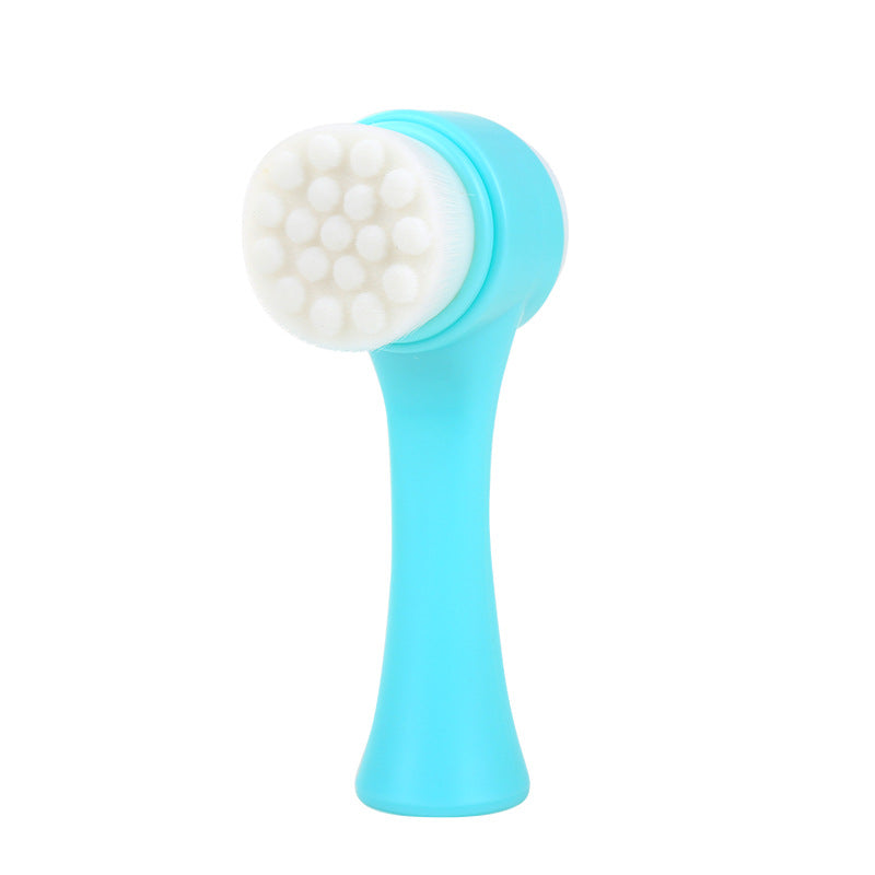 Brosse double face en silicone à poils, nettoyage manuel du visage, pinceaux de maquillage, accessoires