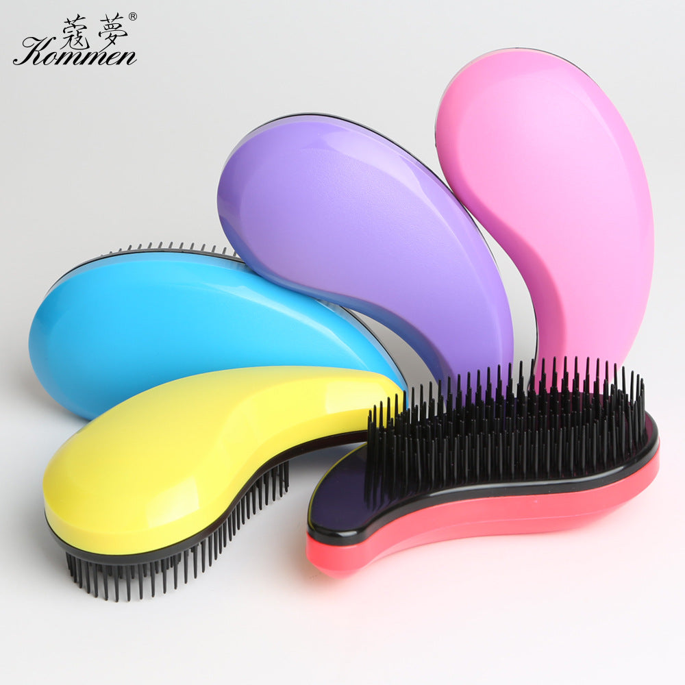 Brosses et peignes à cheveux en plastique de couleur bonbon de massage Comma Charming