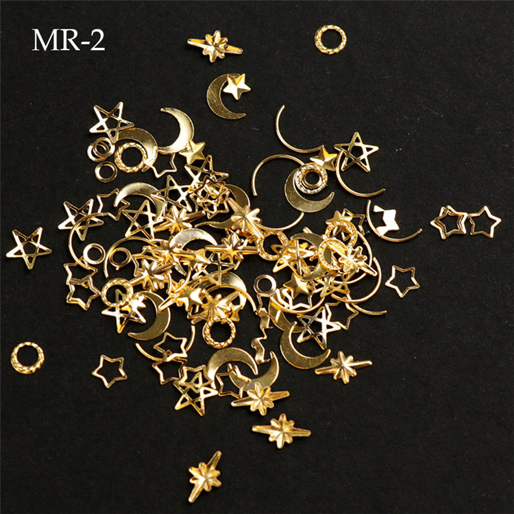 Ornament Rivet Hollow Alloy Starfish Round Nail Care Nail Art