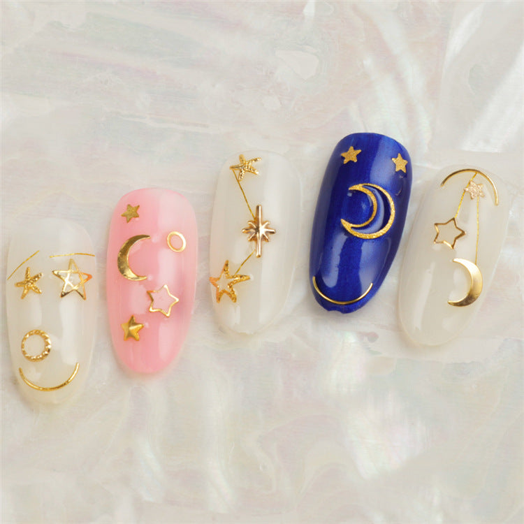 Ornament Rivet Hollow Alloy Starfish Round Nail Care Nail Art