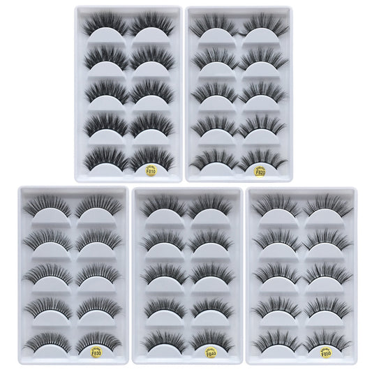 Artificial Mink Eyelashes Thick Eyelash Pairs False Lashes