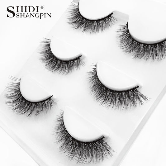 Mink Eyelashes Natural Cross Eyelash Pairs False Lashes