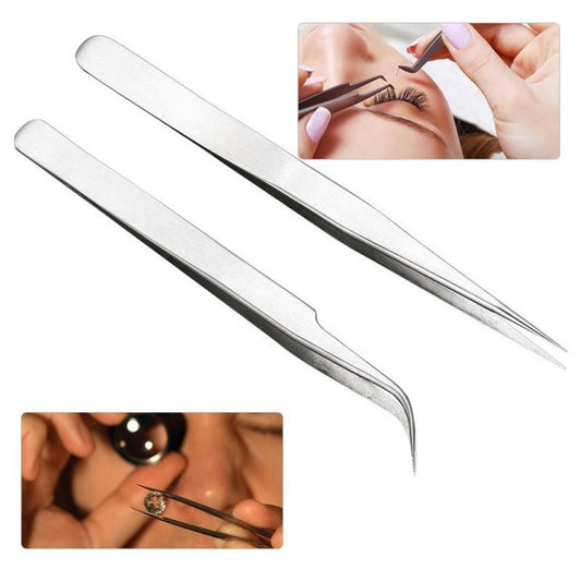 Pure Stainless Steel Tweezers Planting Grafting Makeup Accessories