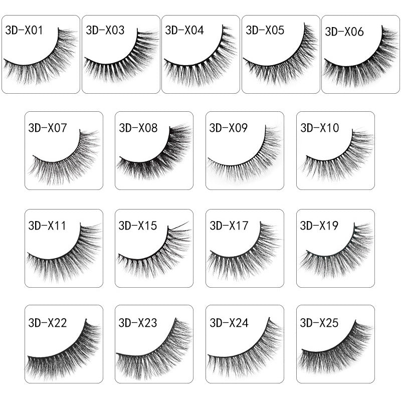 Mink Eyelashes Natural Cross Eyelash Pairs False Lashes