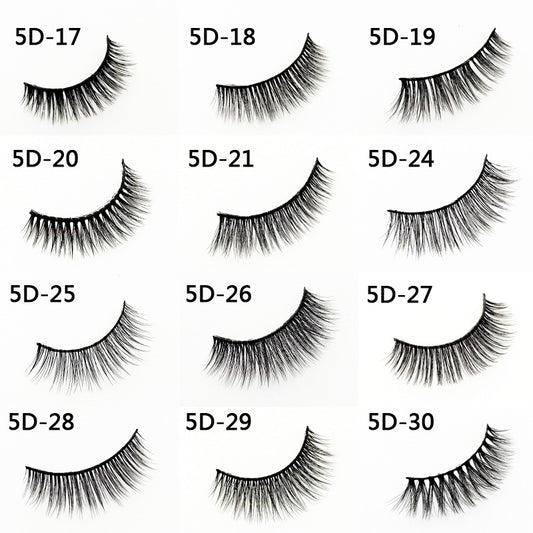 Three Double Pairs Of Eyelashes Natural False Lashes