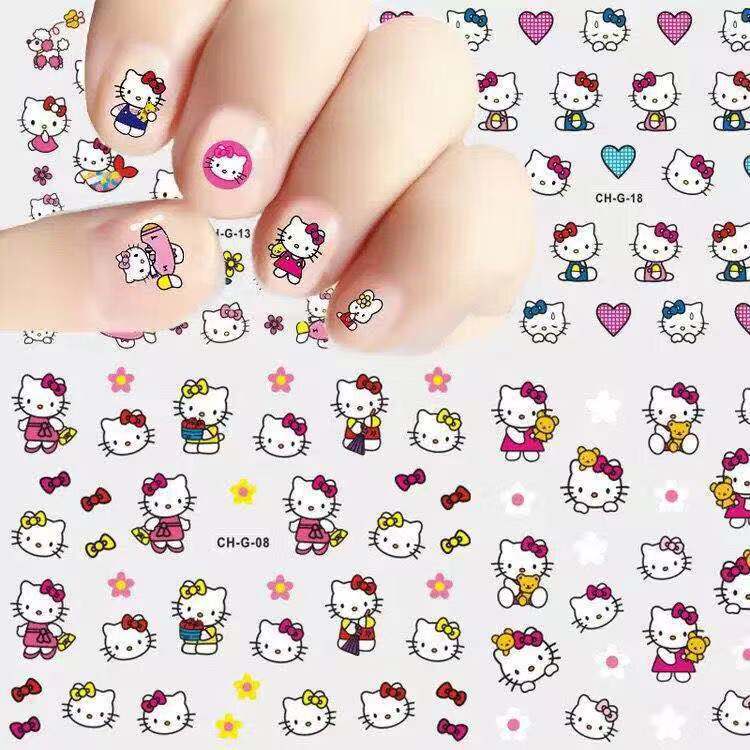 Children's Classy Cartoon Cat Paper Decals Nail Stickers