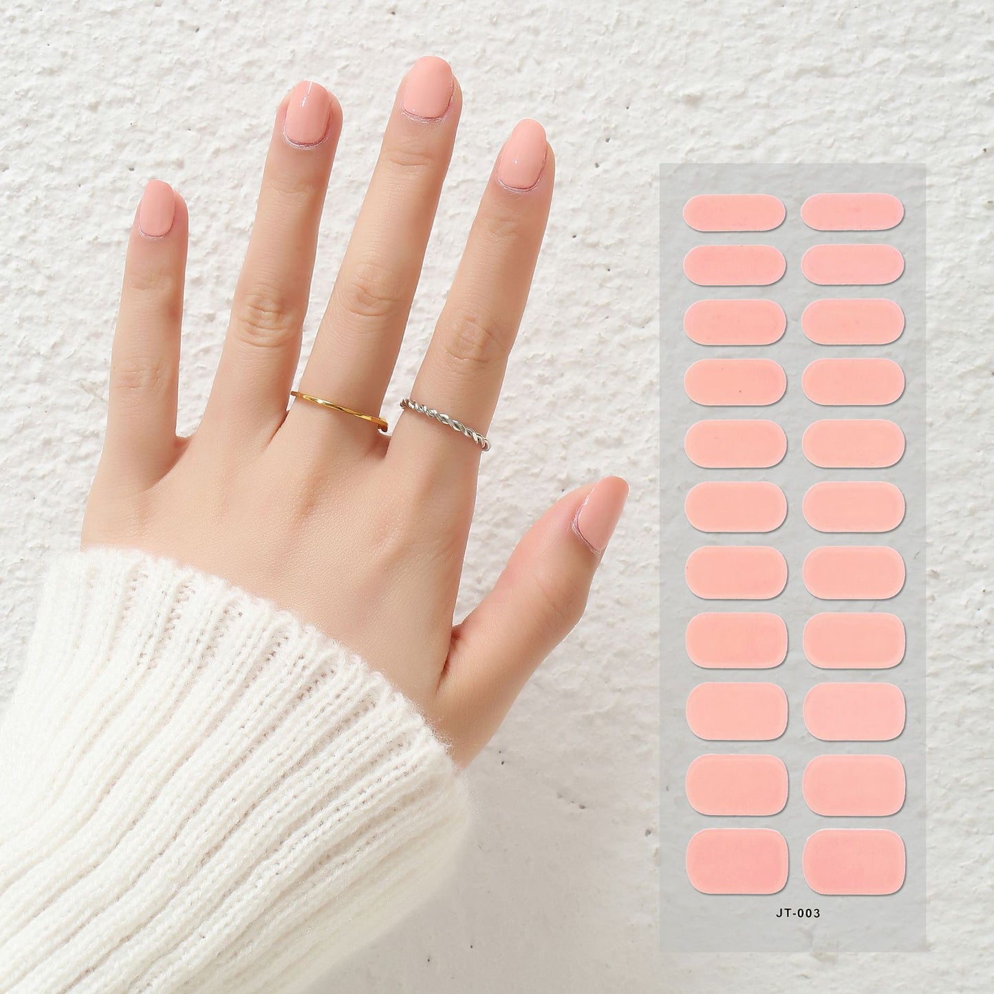 Hot Pure Color Gel Light Uv Nail Stickers