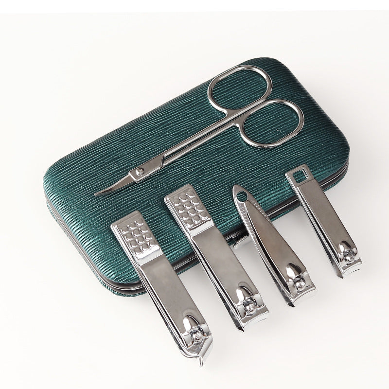 Ensemble d'outils de manucure en acier inoxydable avec ciseaux et coupe-ongles