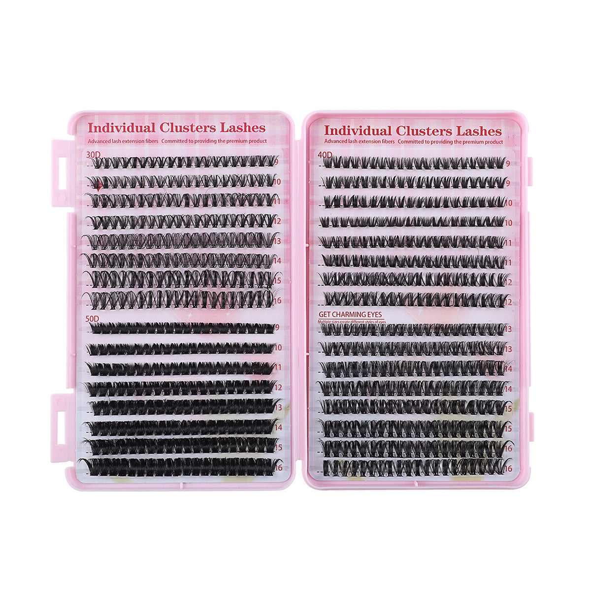 Segmented Large Capacity Eyelash Book Eyelashes Cluster False Lashes