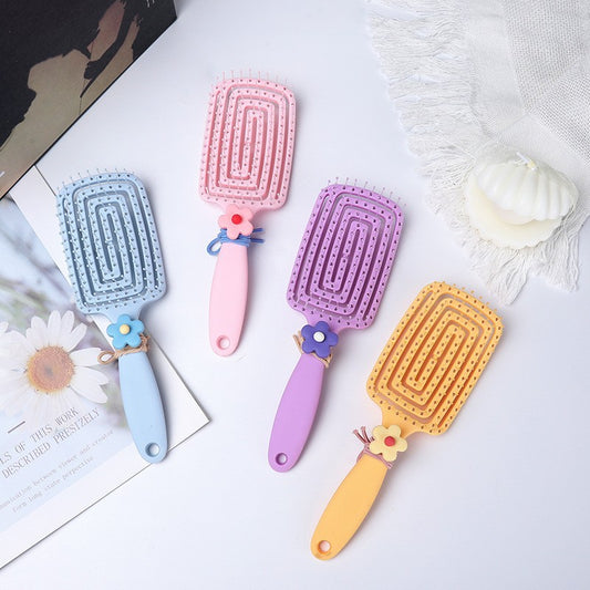 Macaron Color Series Temperament Long Styling Hair Brushes & Combs