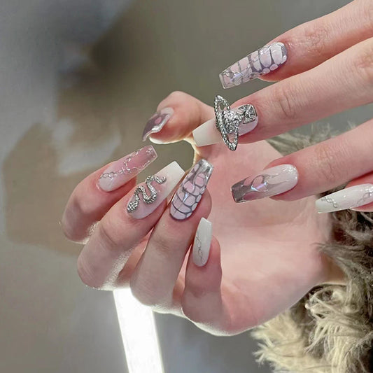 Alloy Ornaments Snake Metal Dark Retro Punk Nail Care Nail Art