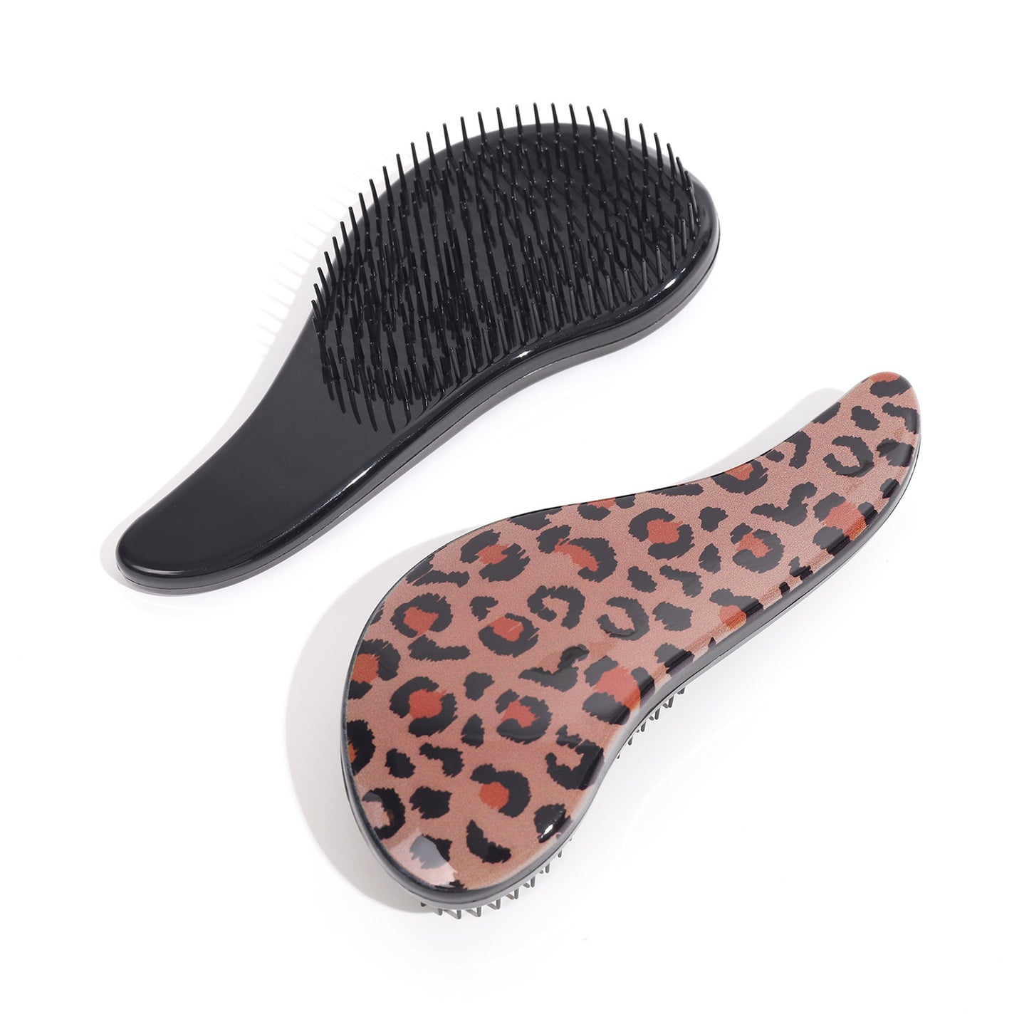 Massage Leopard Print Plastic Hairdressing Wet Hair Brushes & Combs