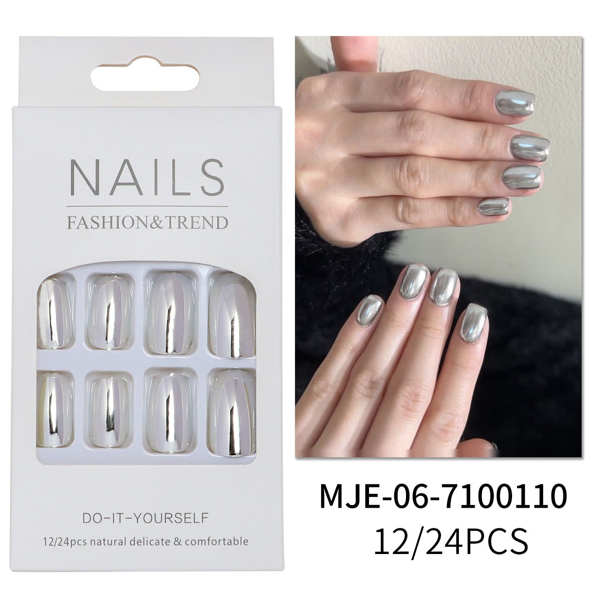 Faux ongles Mirror Wear Armor Euro Nail Art