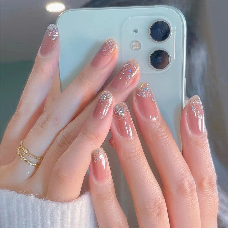 Faux patch détachable pour nail art, pièce de beauté colorée en strass