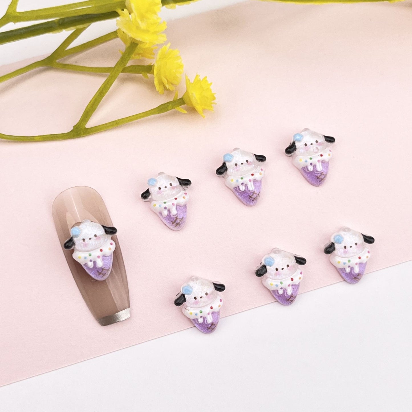 Ice Cream Cartoon Ornament Cute Cat Nail Care Nail Art