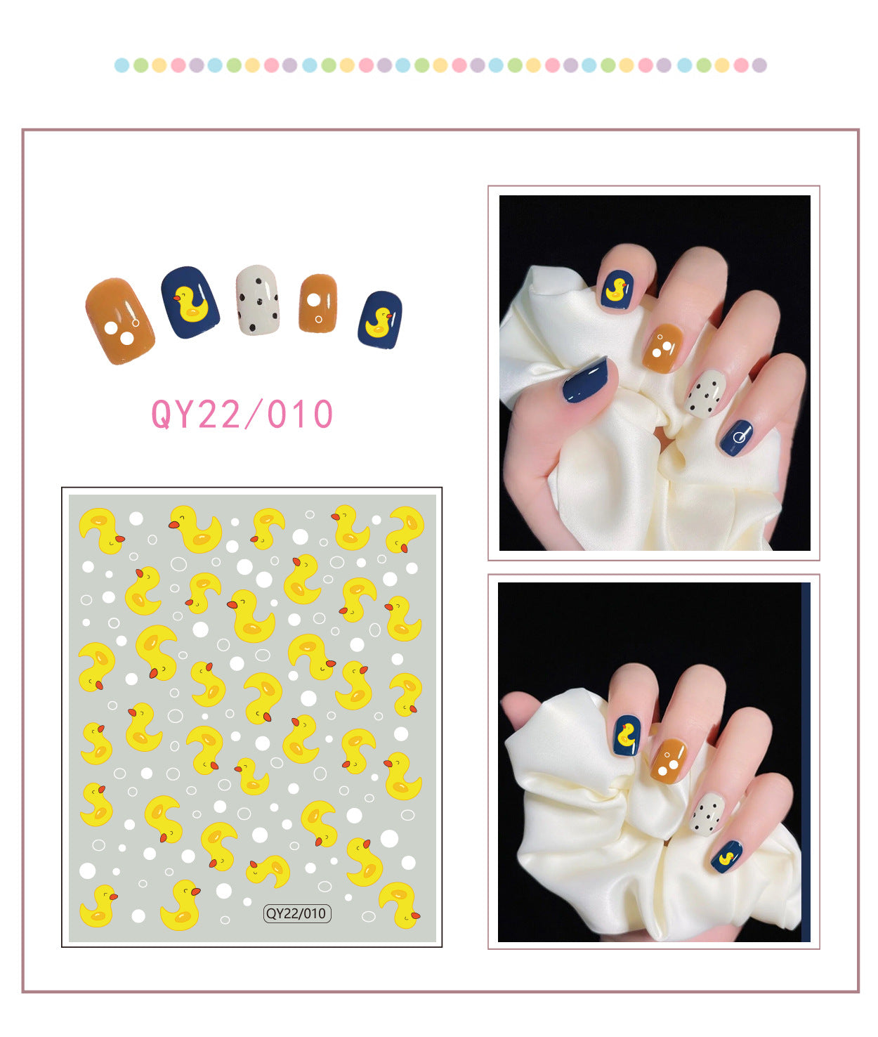 Little Bear Cartoon Cute Animal Unicorn Nail Stickers