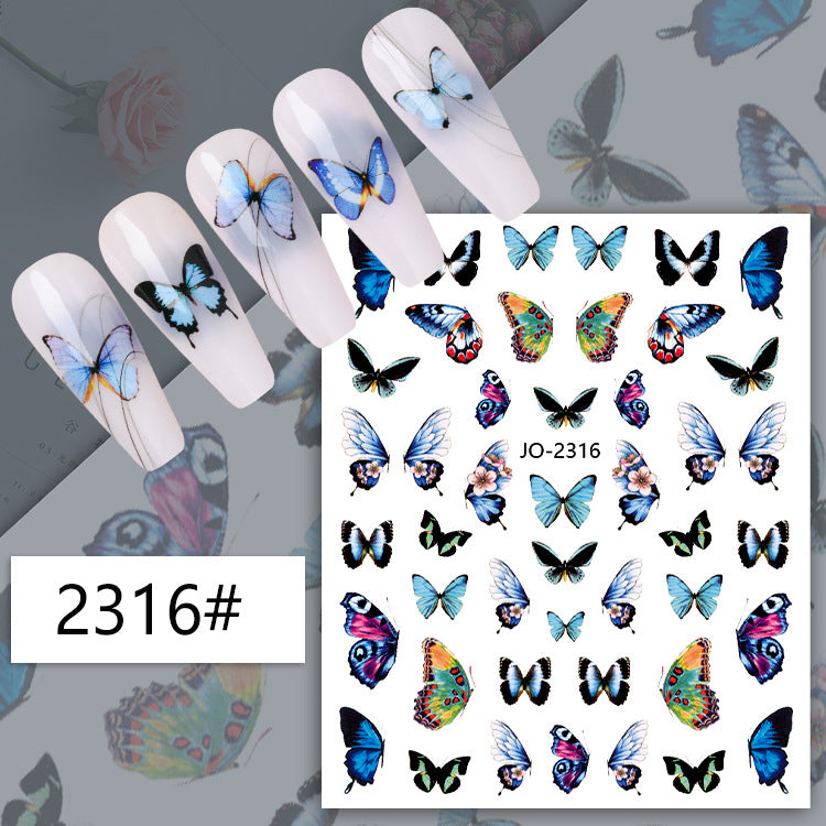 Butterfly Beauty Decals Colorful Small Decorative Nail Stickers