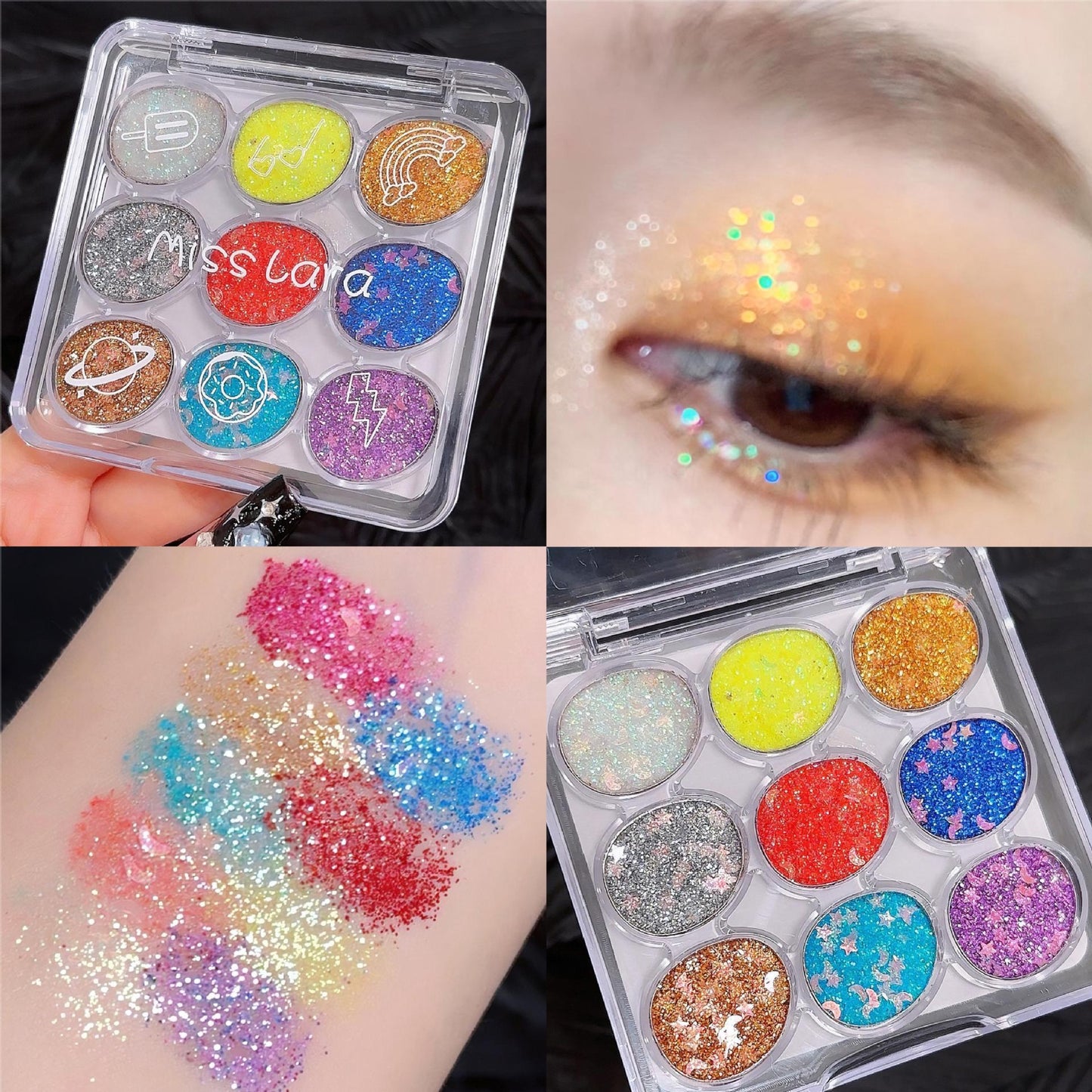 Shadow Plate Shimmering Powder Sequins Gel Eyeshadow