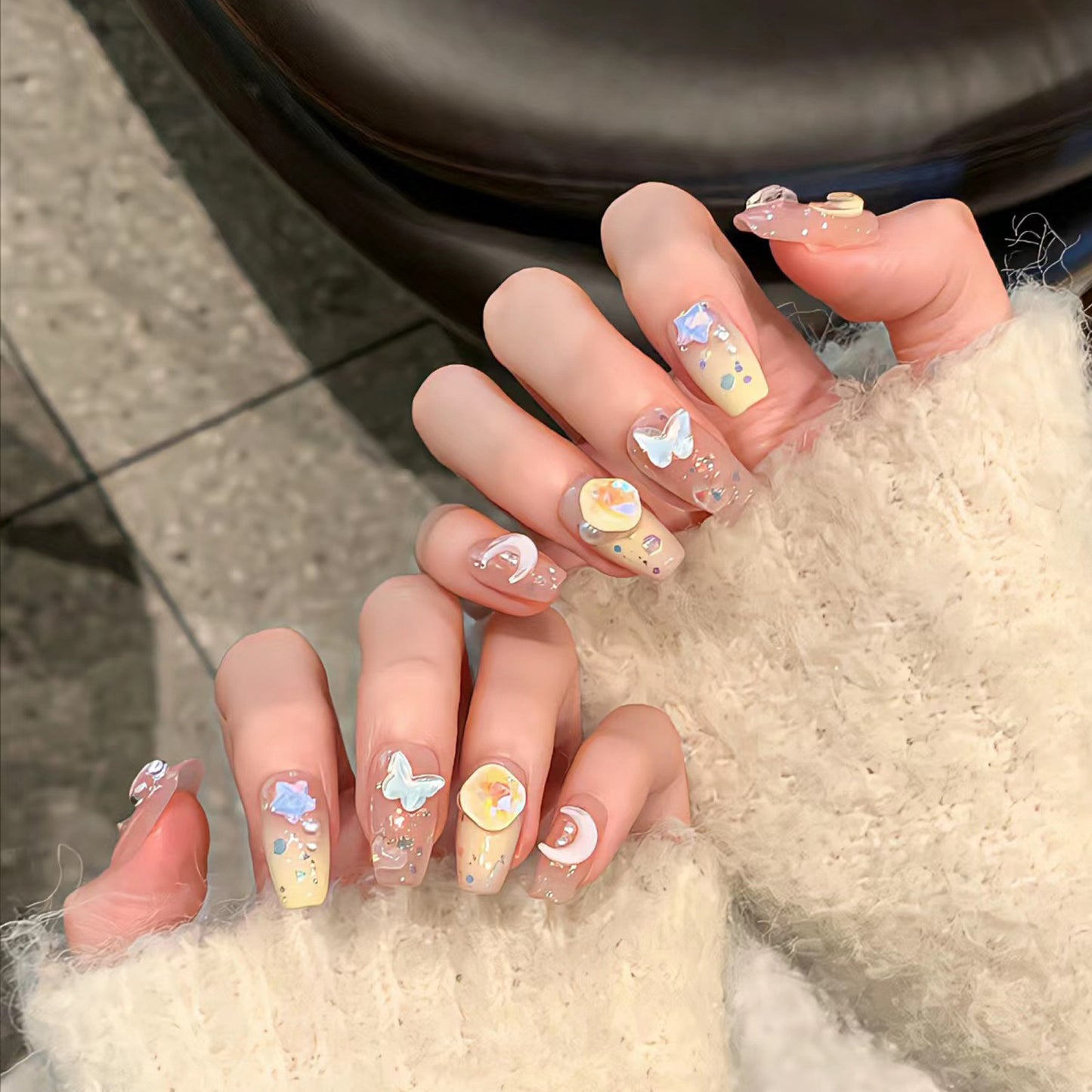 French Entry Lux Style Long Line Nail Stickers