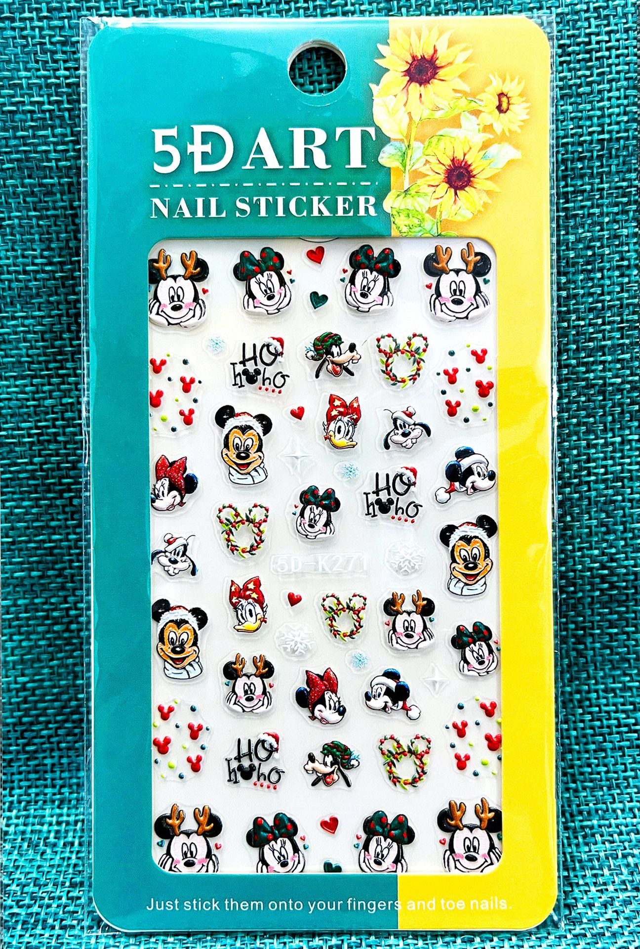 Relief Halloween Beauty Applique Gold Powder Nail Stickers