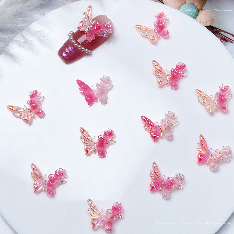 Butterfly Ornament Luminous Jewelry Super Fairy Nail Care Nail Art