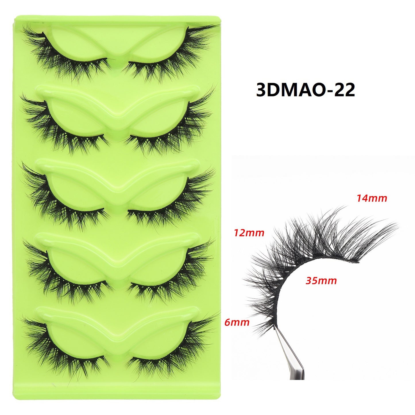 Natural Fox Series Oblique Flying One-piece Eyelashes False Lashes