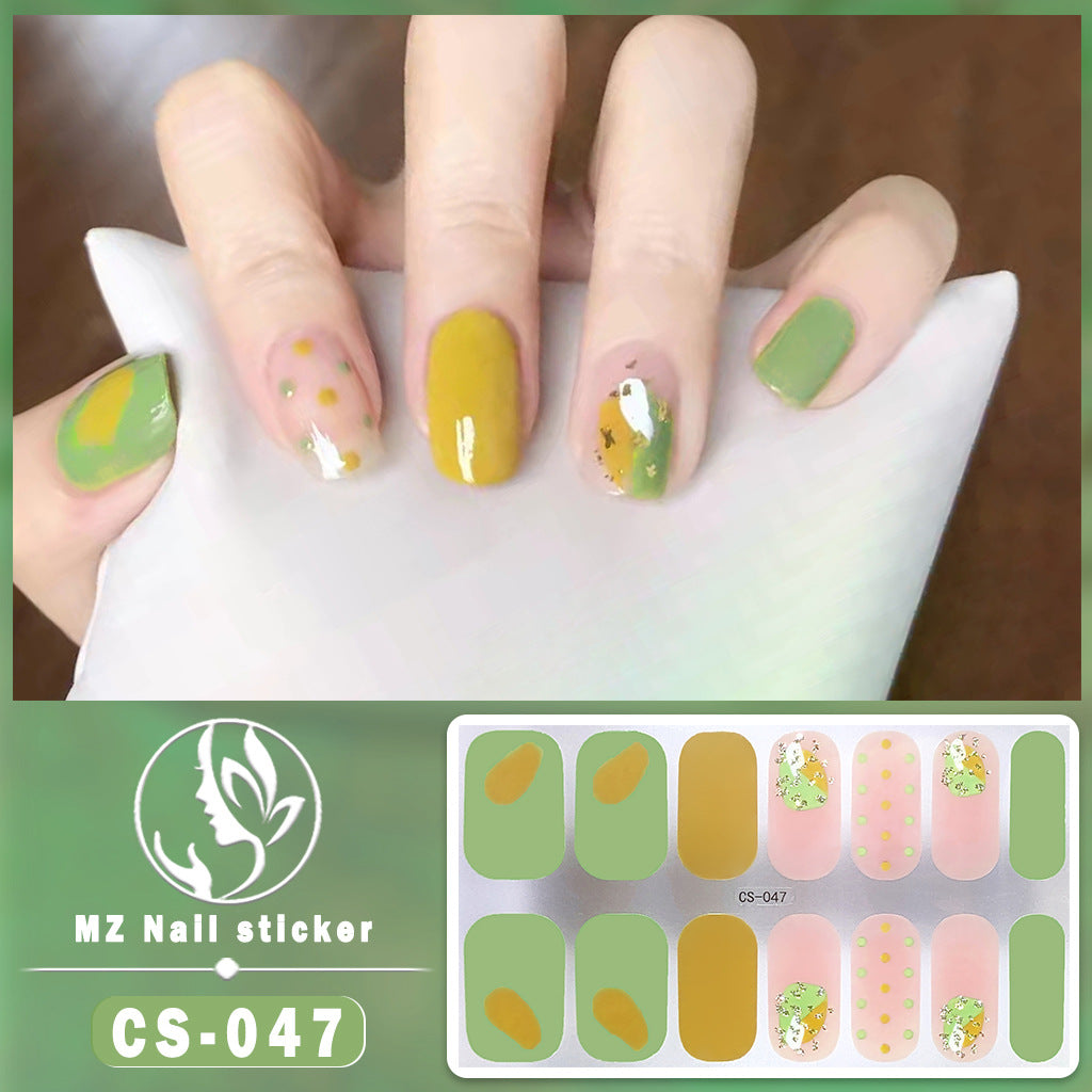 Applique Full Paste Blooming Contrast Color Nail Stickers