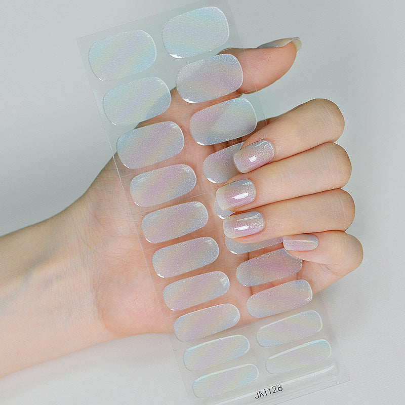 Solid Color Second Generation Flash Uv Nail Stickers