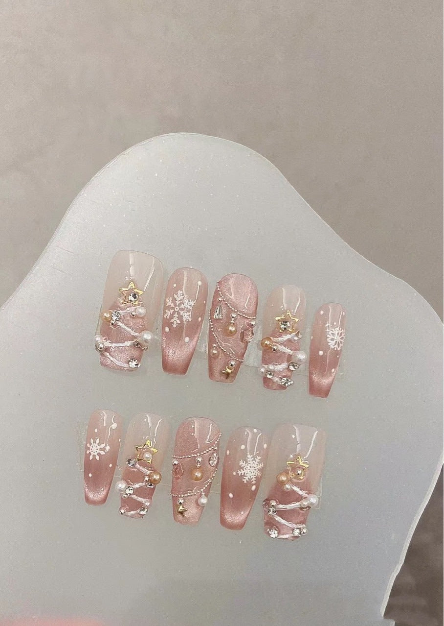 Pure Desire Christmas Heart Manicure Gentle Nail Stickers