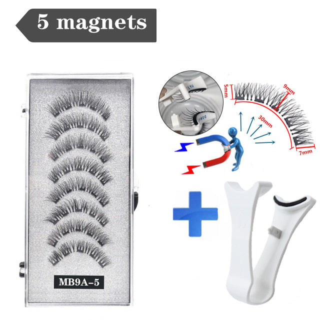 Série de faux cils magnétiques à recourbement naturel