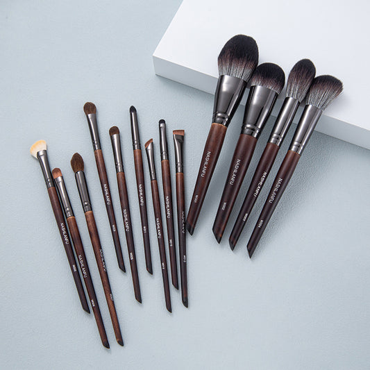 Wooden Handle Brush Suit Powder Blush Makeup Brushes Accessories