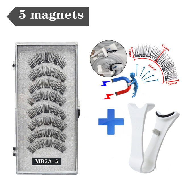 Série de faux cils magnétiques à recourbement naturel