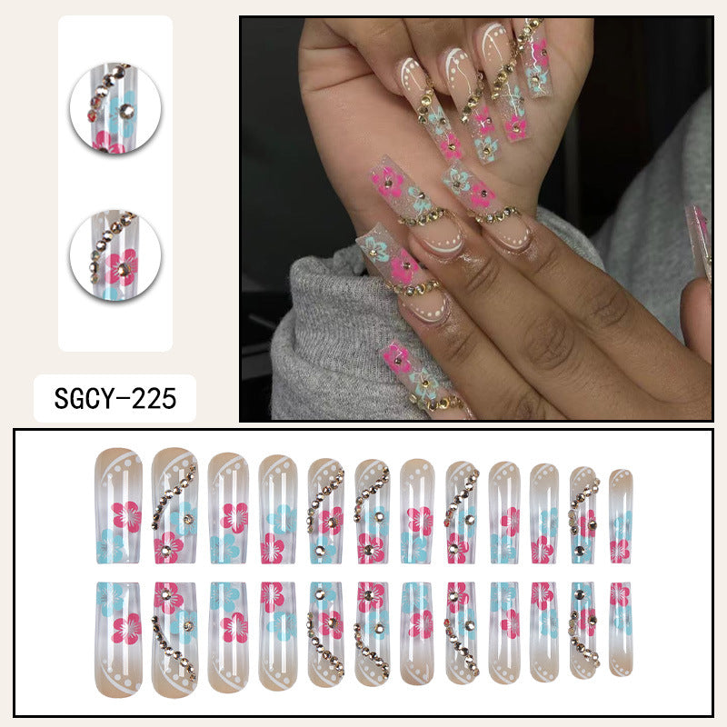 Style de pointe longue Porter des pointes chaudes Nail Art