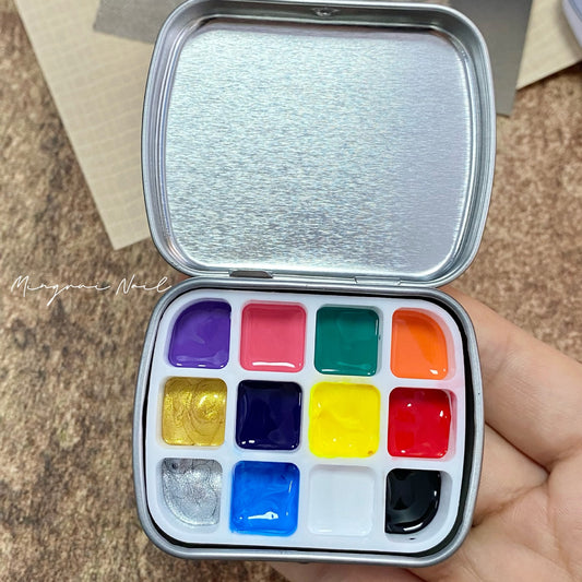 Coffret de rangement pour colle à dessin colorée UV, ensemble d'outils pour ongles