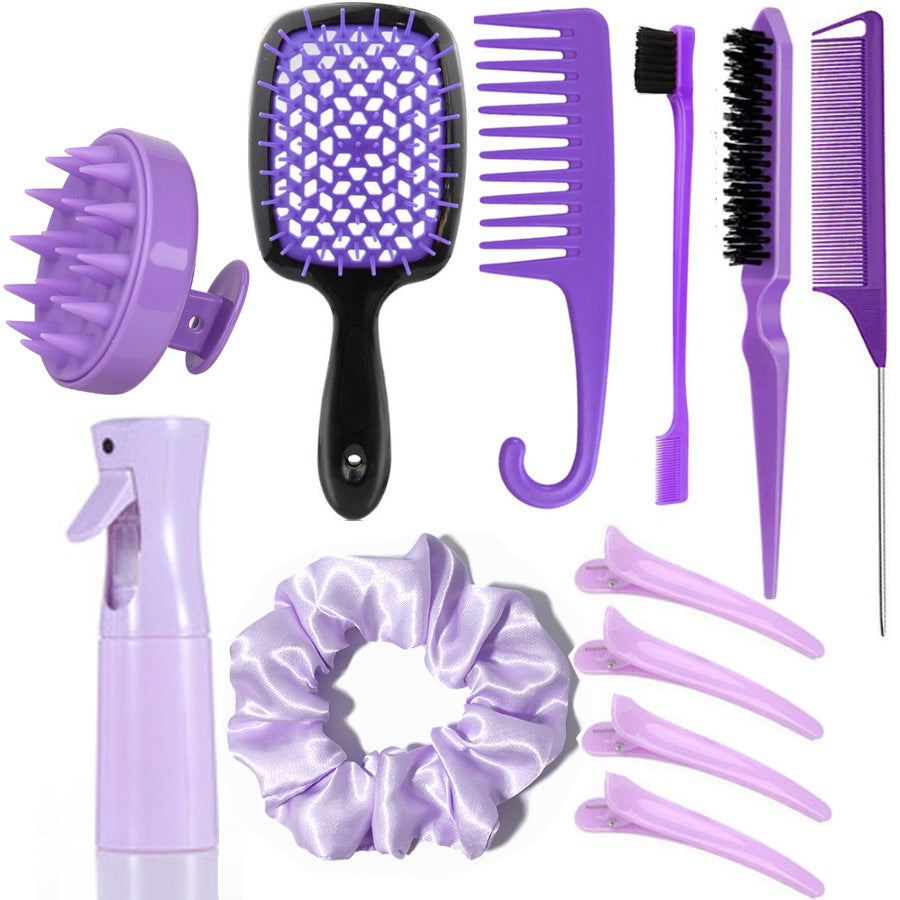 Brosses à cheveux et peignes à shampoing en silicone à dents larges avec pince à bec de canard