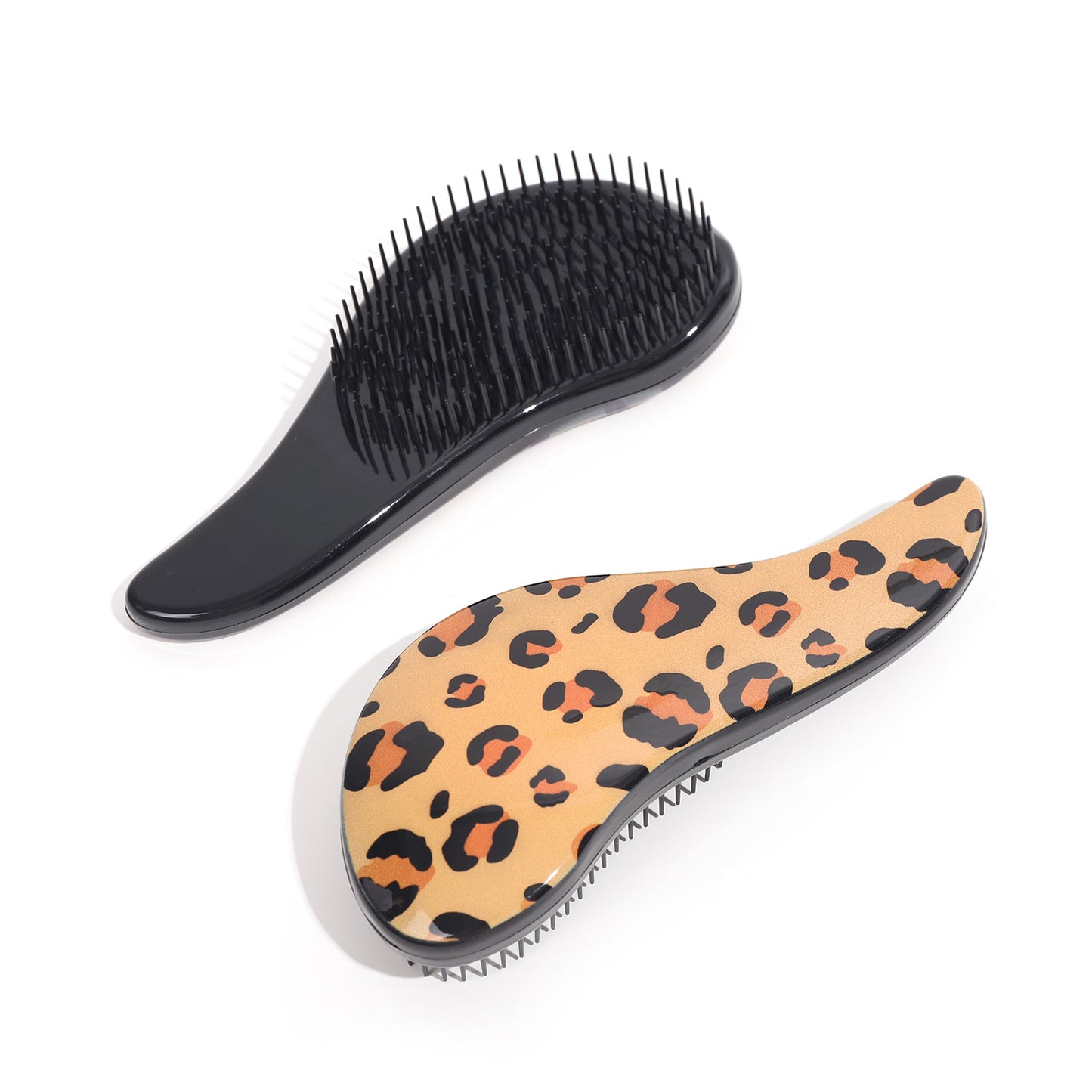 Massage Leopard Print Plastic Hairdressing Wet Hair Brushes & Combs