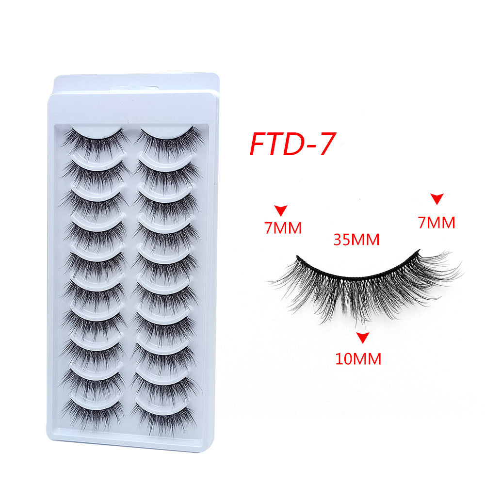 Double Pairs Of Eyelashes Natural Curling False Lashes