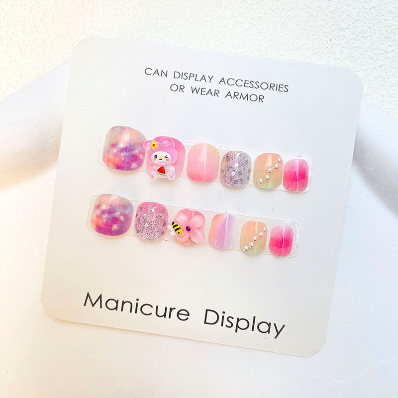 Autocollants pour ongles de petite taille en trois dimensions pour manucure de la série pour enfants