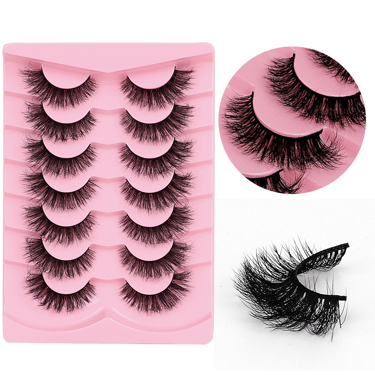 Curly Russian Eyelashes Fluffy Thick Three-dimensional False Lashes