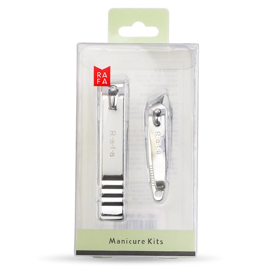 Ciseaux de manucure en acier inoxydable, coupe-ongles pointus, ensemble d'outils pour ongles