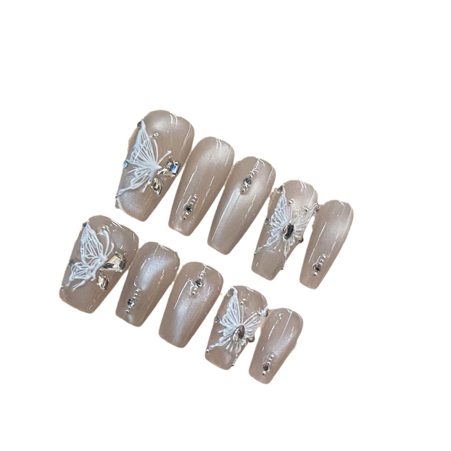 Nail Art Amovible Transparent Doux Élégant Armor Cat Ice