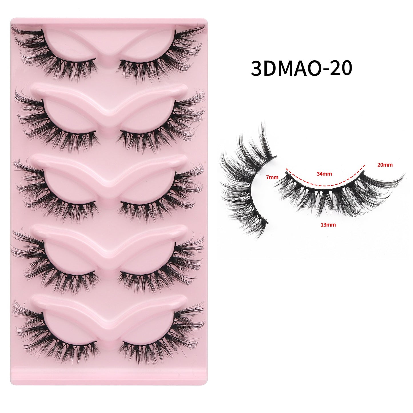 Five Pairs Of Cat Eyelashes Thick False Lashes