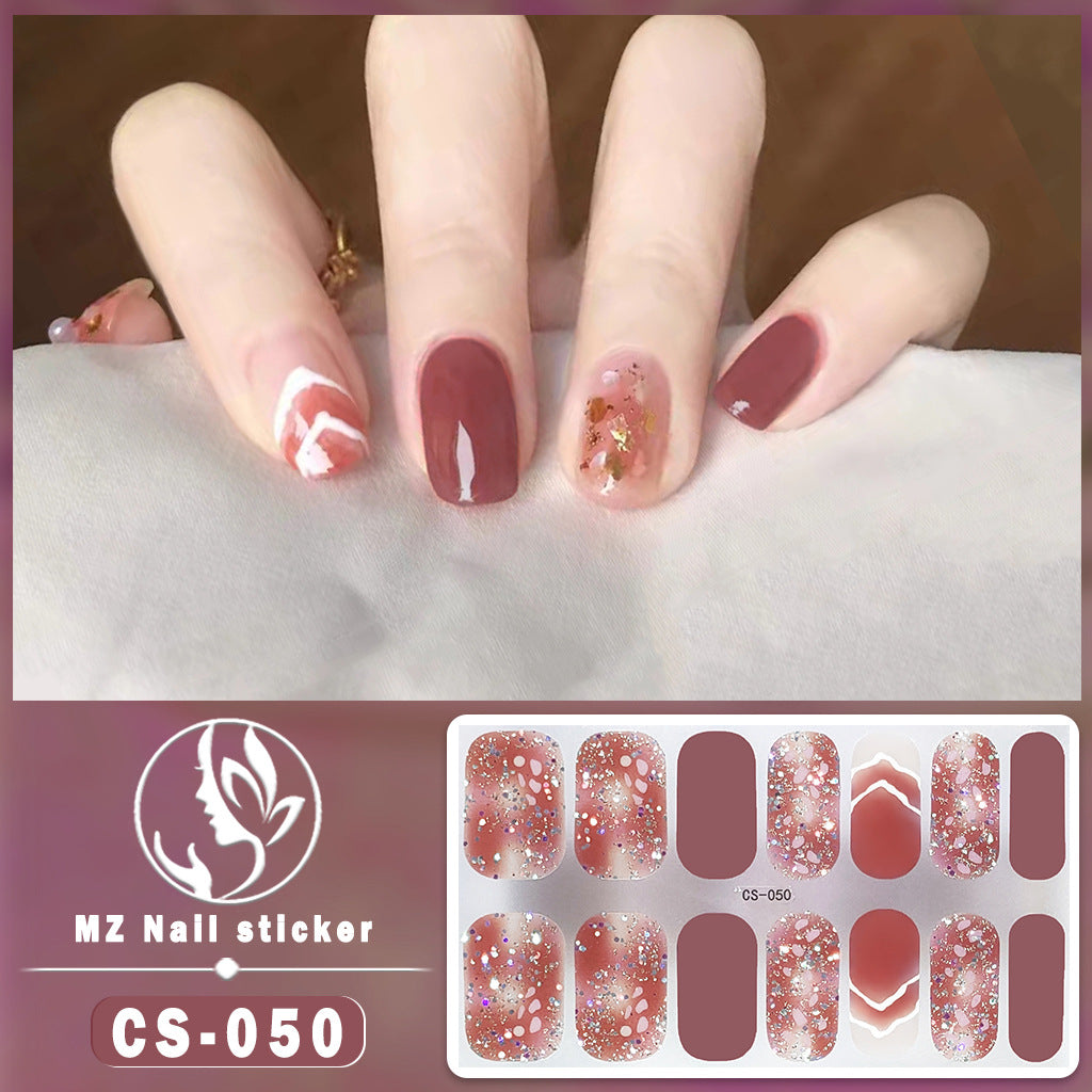 Applique Full Paste Blooming Contrast Color Nail Stickers