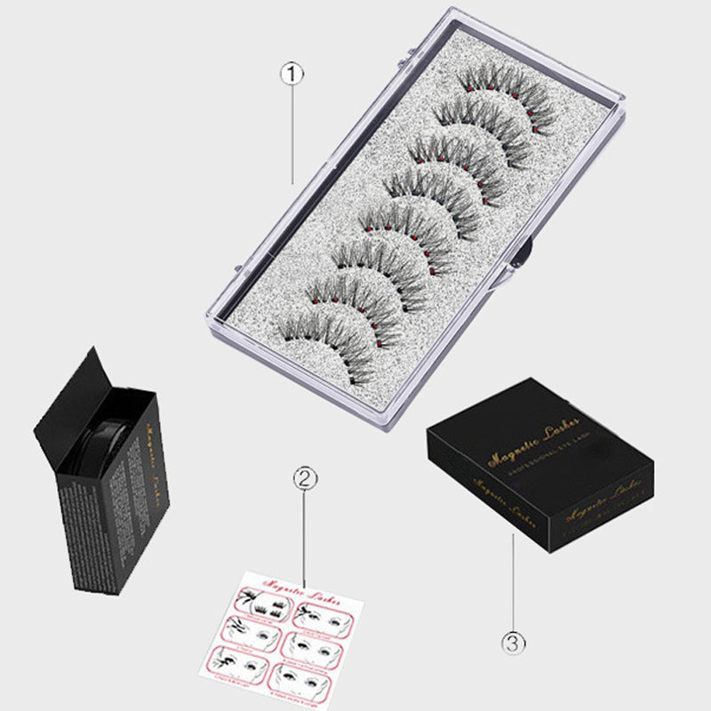 Magnetic Suction Eyelashes Two Pairs Of False Lashes