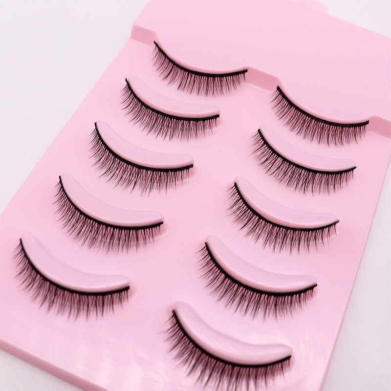 Eyelashes Nude Daily Type Fairy Thick Cross Hard Stem False Lashes