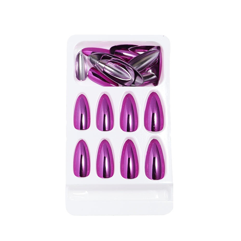 Faux ongles violets amovibles pour nail art