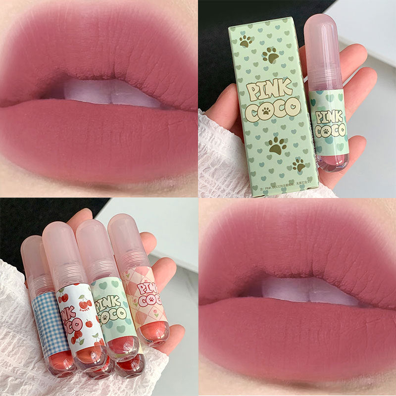 Capsule de brume légère Gloss mat Gloss à lèvres unis Mud