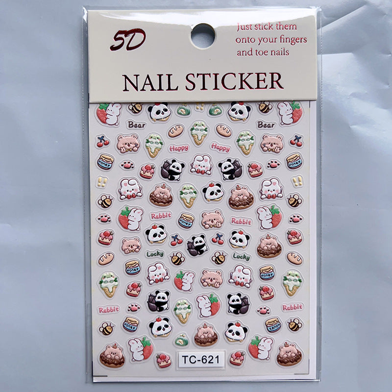 Relief Three-dimensional Cartoon Hand Account Goo Card Nail Tool Set