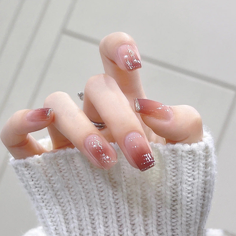 Piece Flesh Colored Smile French Cat Nail Stickers